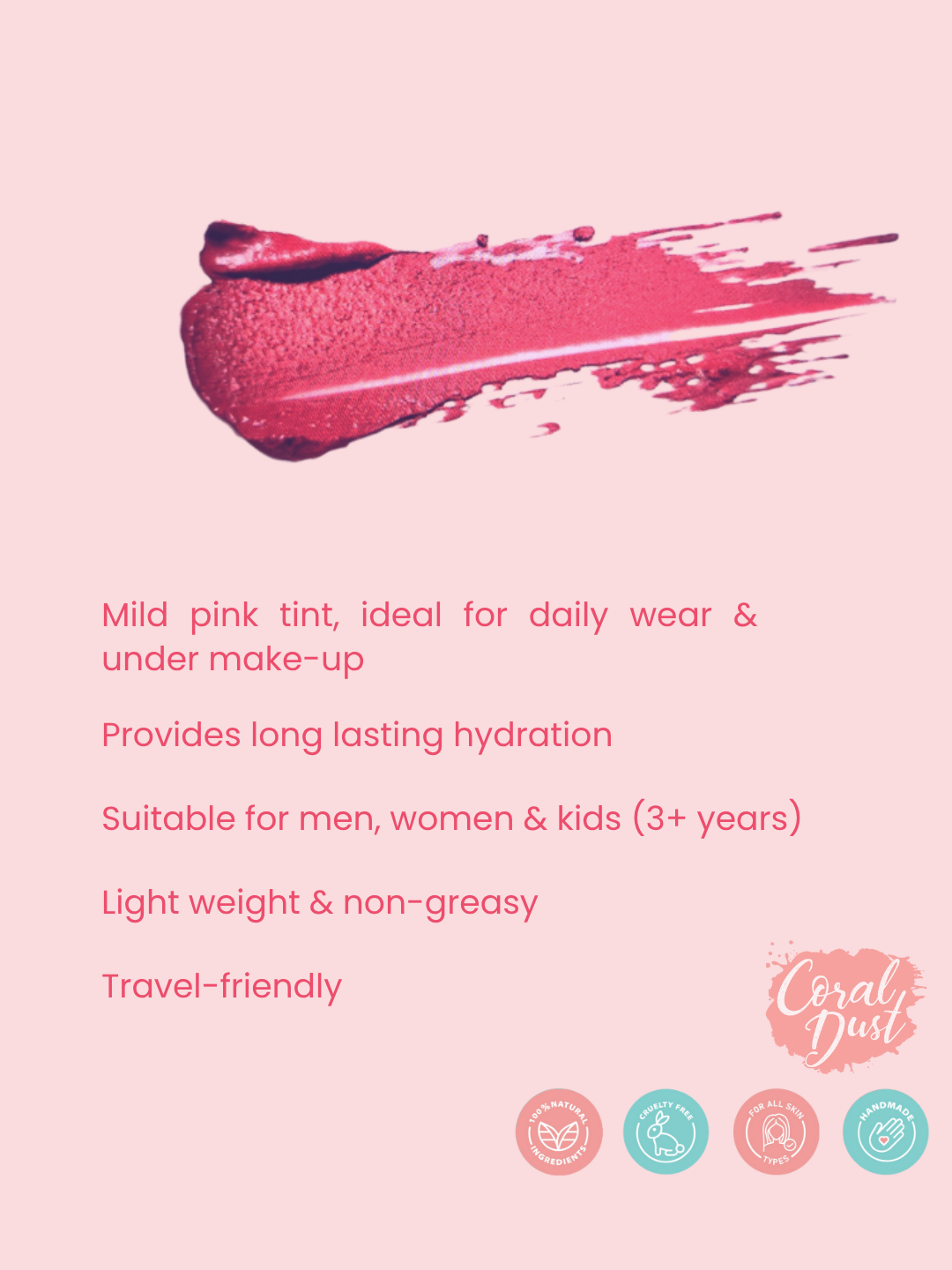 Lip Balm Strawberry - Coral Dust