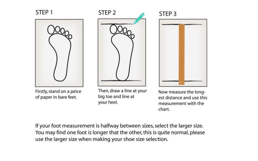Measurement guide for Charm Brown Teal