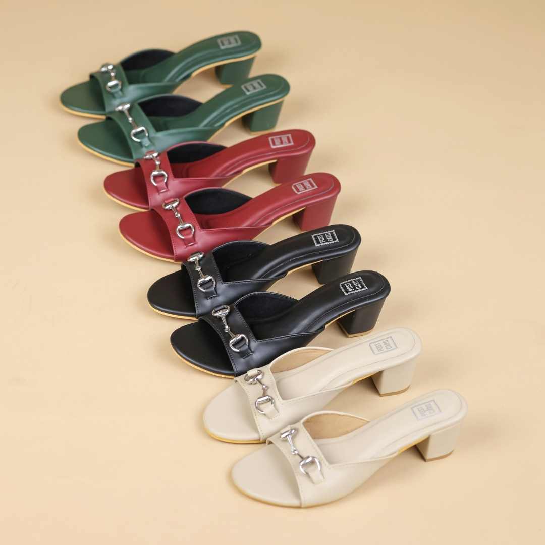 Duet Cedar Block Heels in Soft Tan