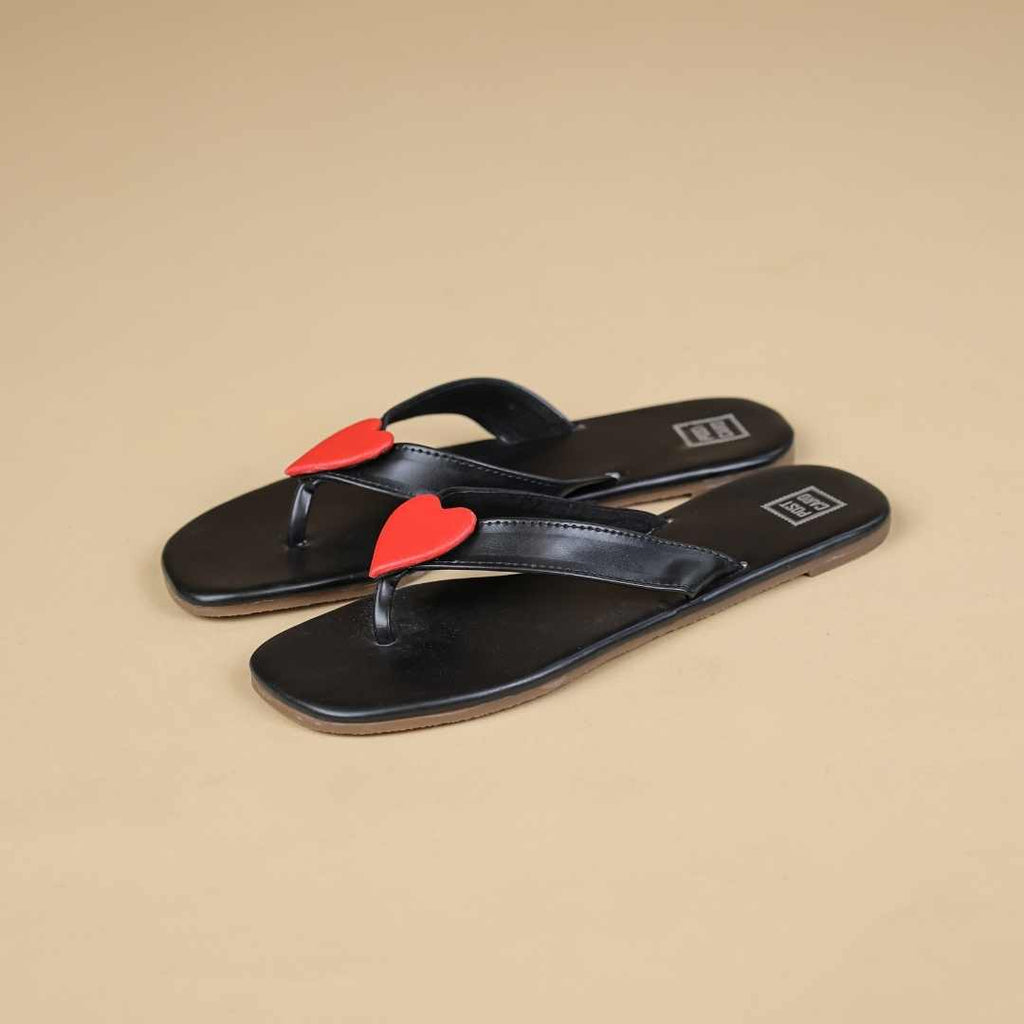 Cupid Flats In  Black