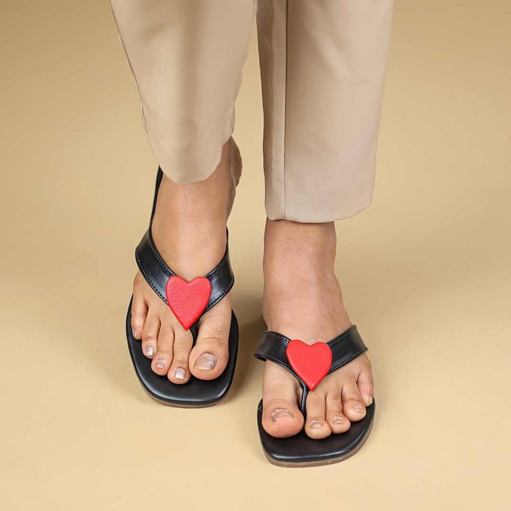 Cupid Flats In  Black