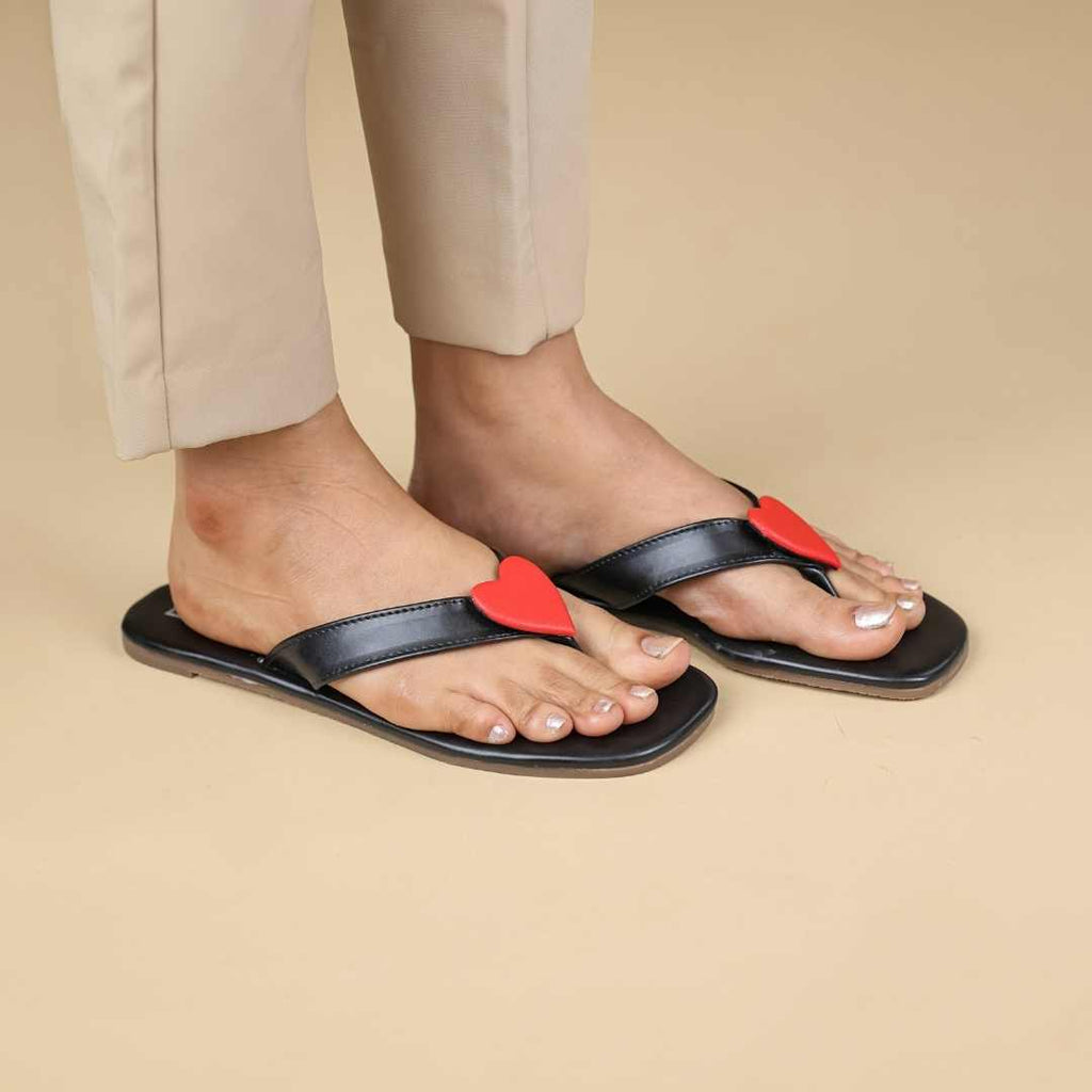 Cupid Flats In  Black