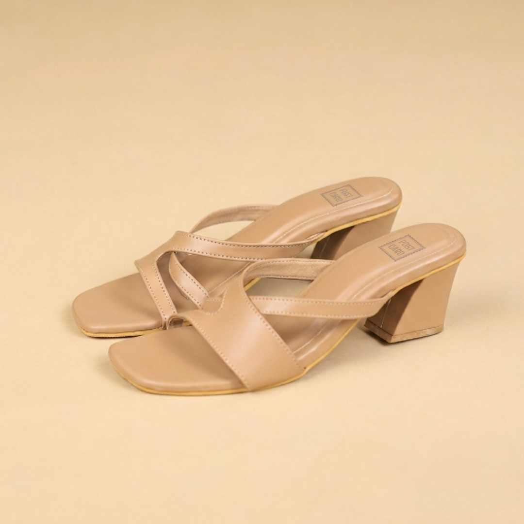 Duet Cleo Block Heels in Tan