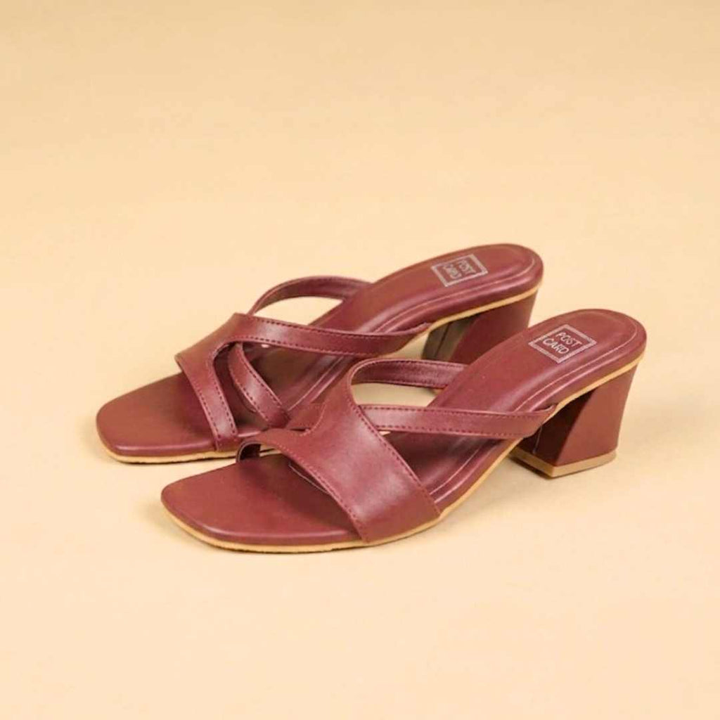 Duet Cleo Block Heels in Maroon