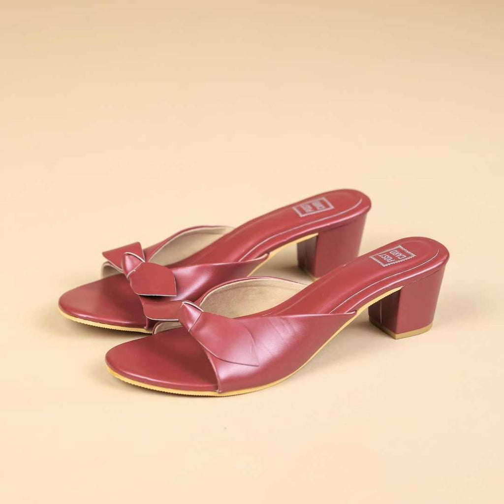 Duet Cherry Block Heels in Maroon