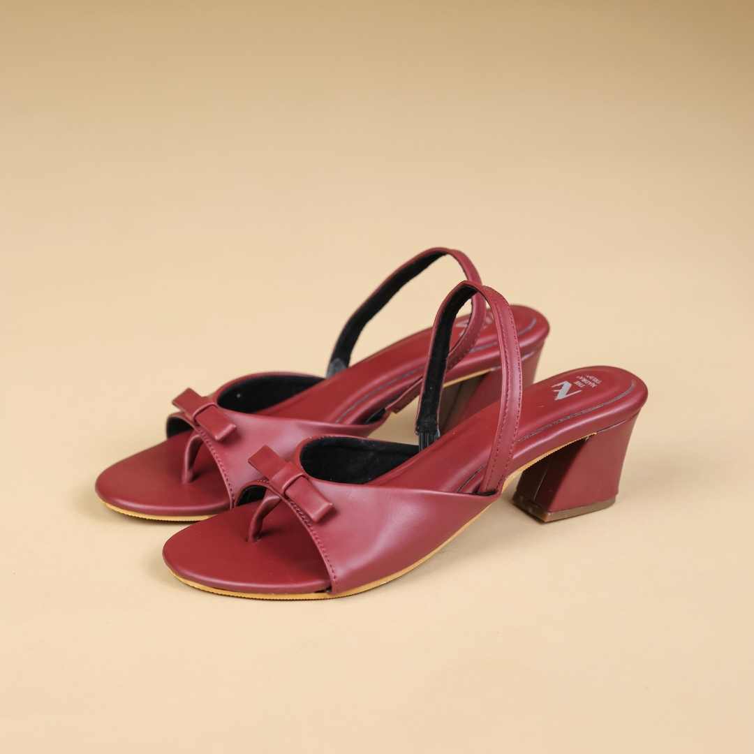 Duet Eva Block Heels in Maroon
