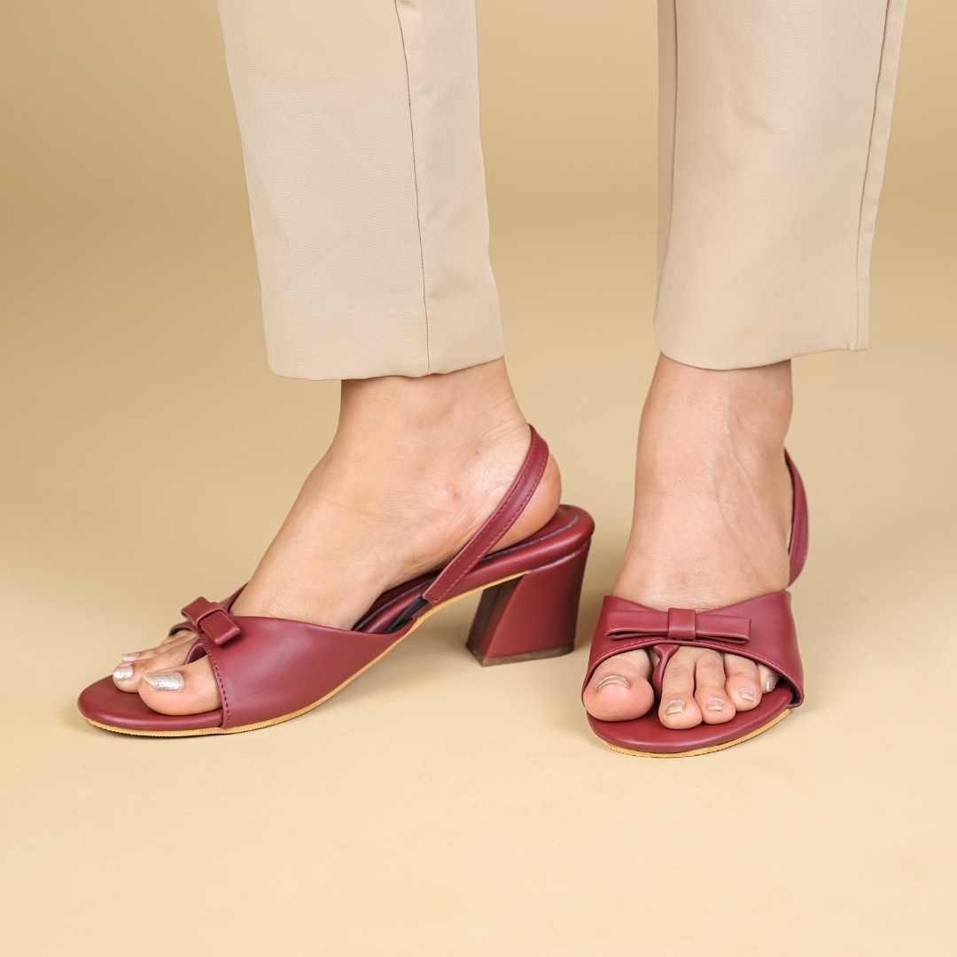 Duet Eva Block Heels in Maroon