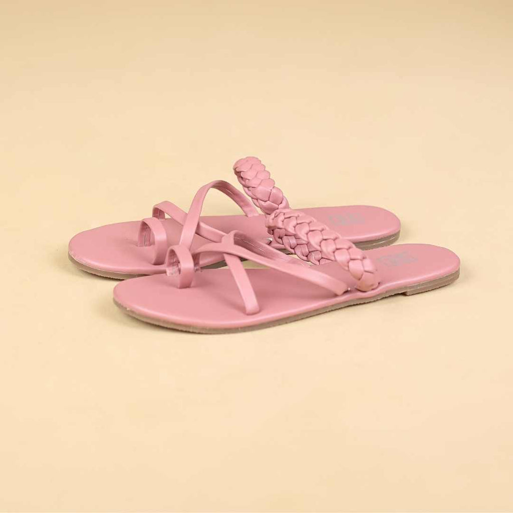 Milan Braids Pink In Flats