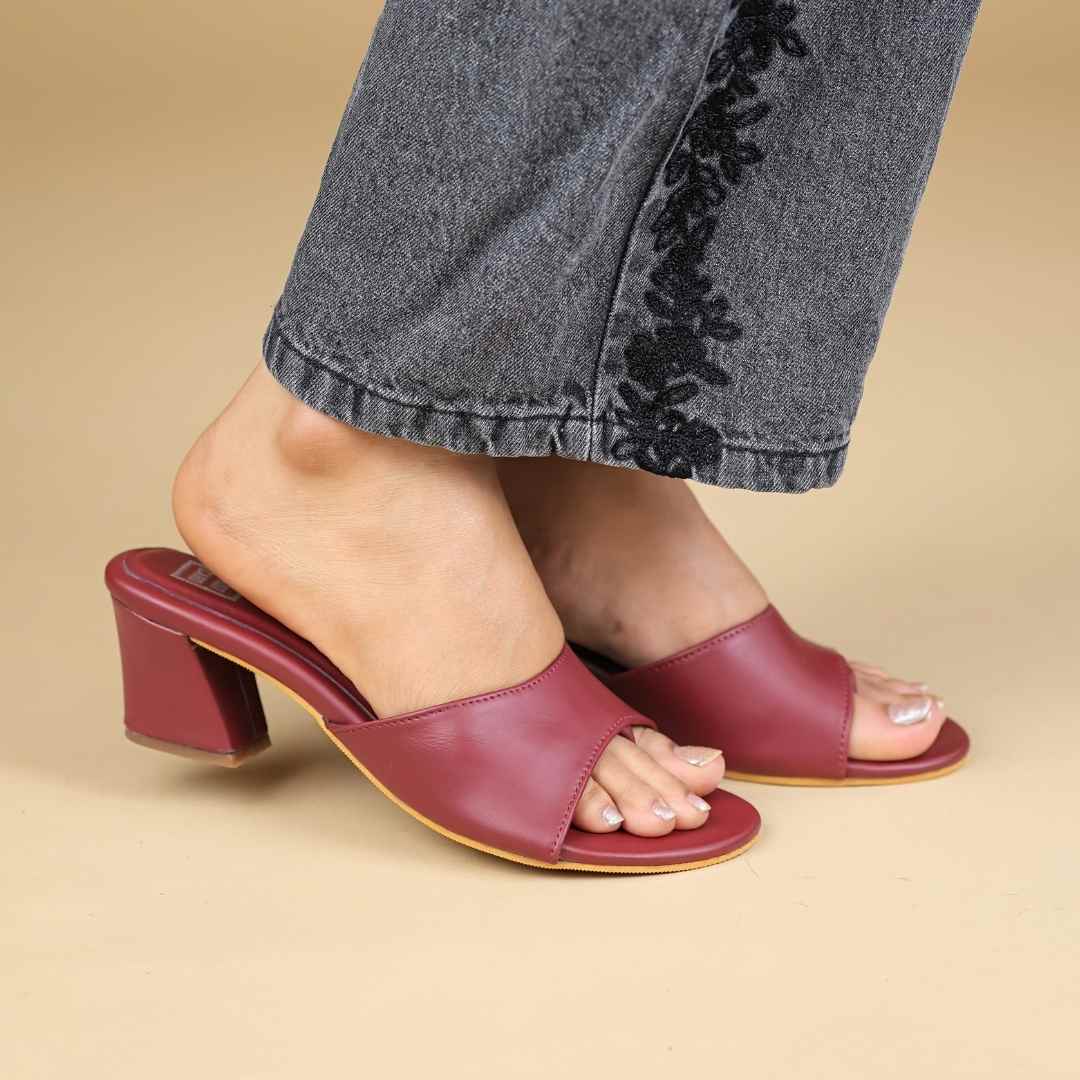 Halo Two Inch Heels in Maroon – Elegant, comfortable, and perfect for every occasion