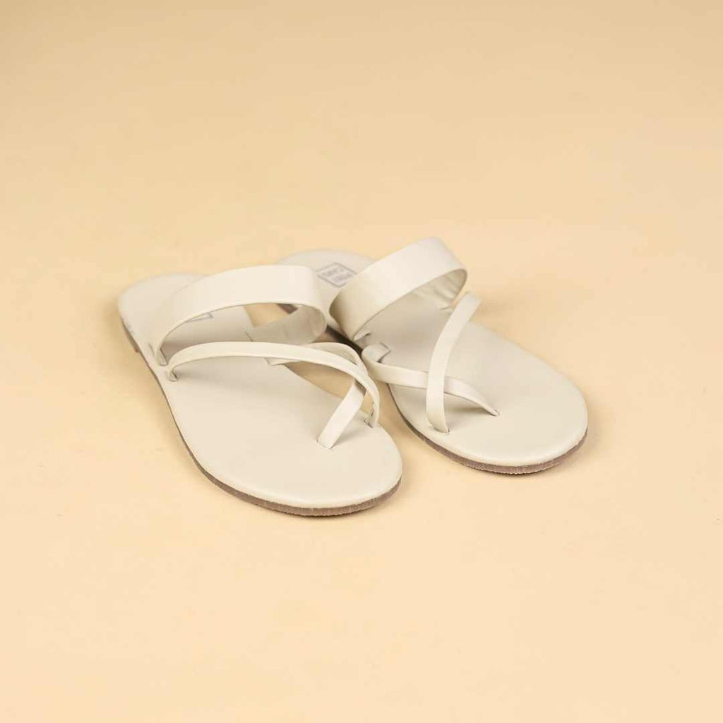 orchid   Flats in offwhite