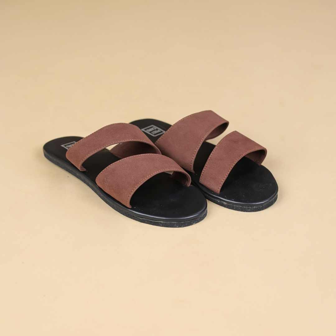 Marigold Flats in  Brown suede