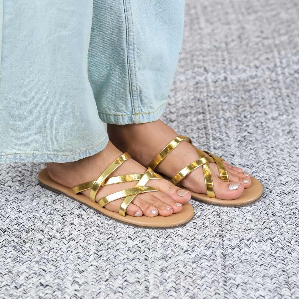 Alexa  Flats in Gold