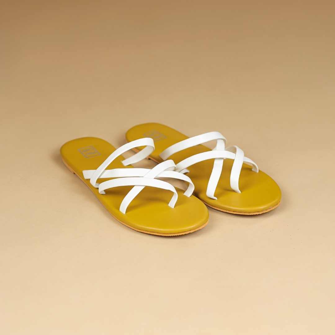 Alexa  Flats in Yellow White