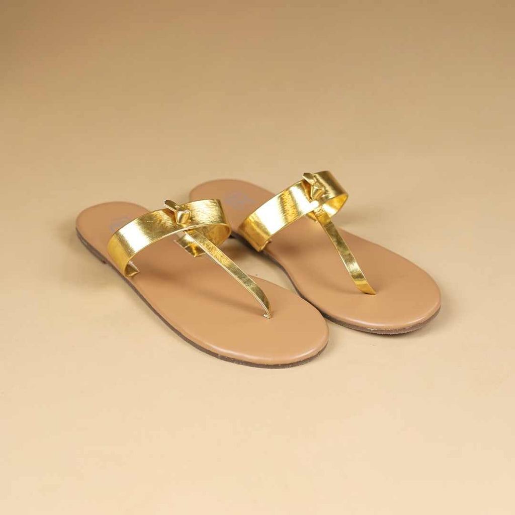 Periwinkle Flats in  Tan Gold