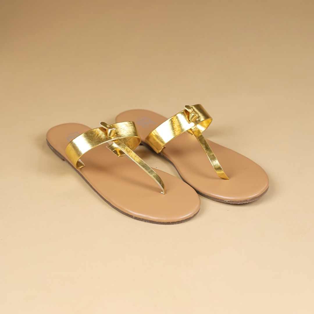 Periwinkle Flats in  Tan Gold