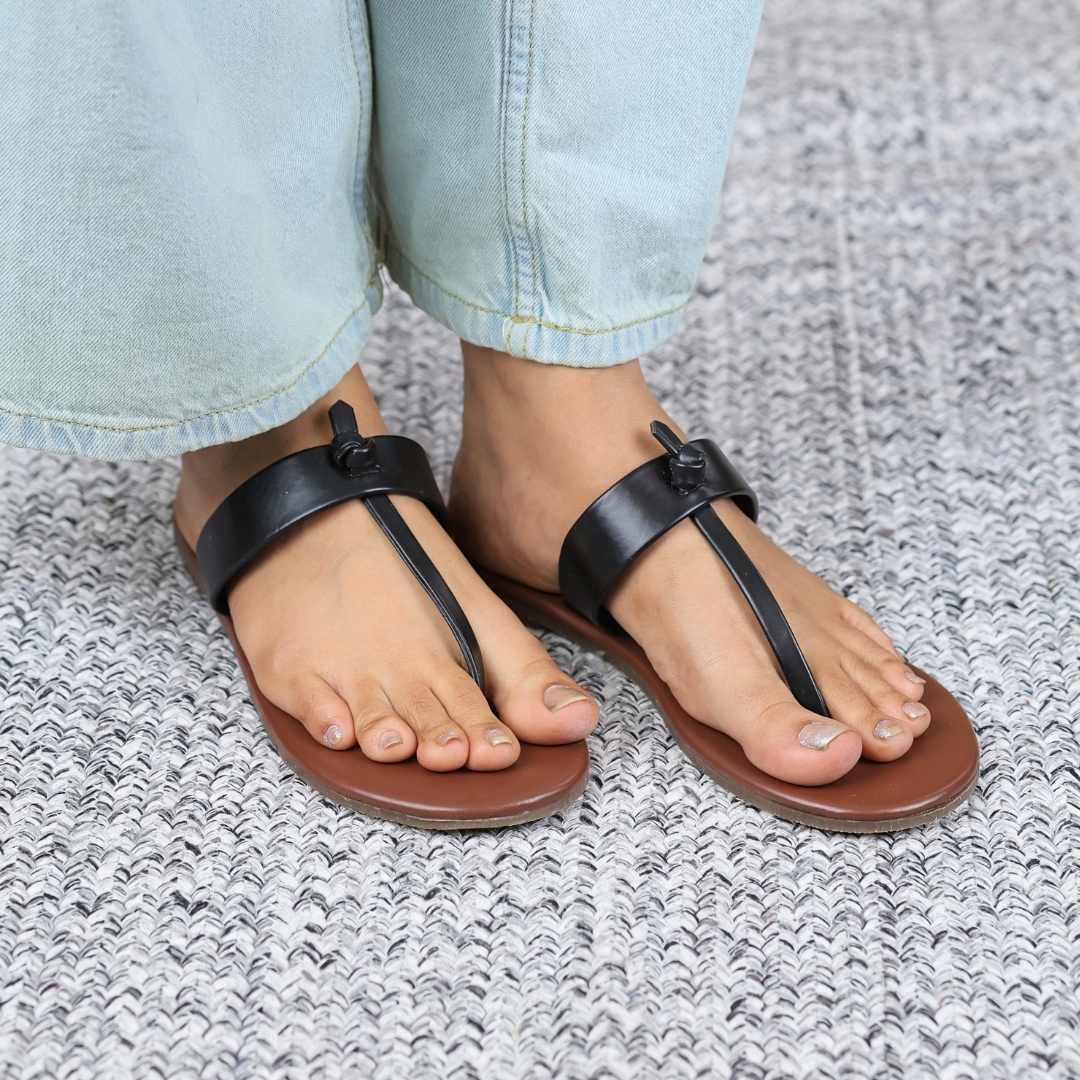 Periwinkle Flats In  Brown Black