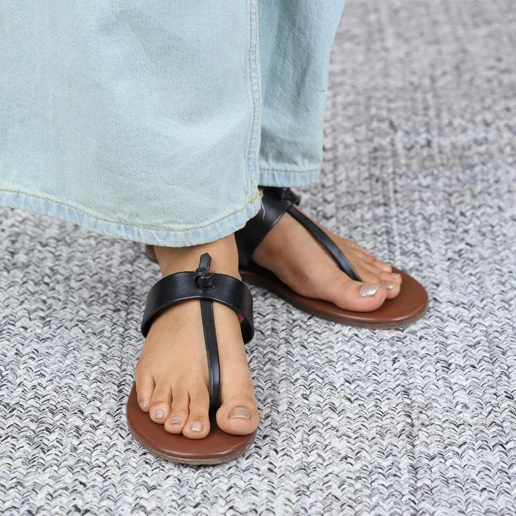 Periwinkle Flats In  Brown Black