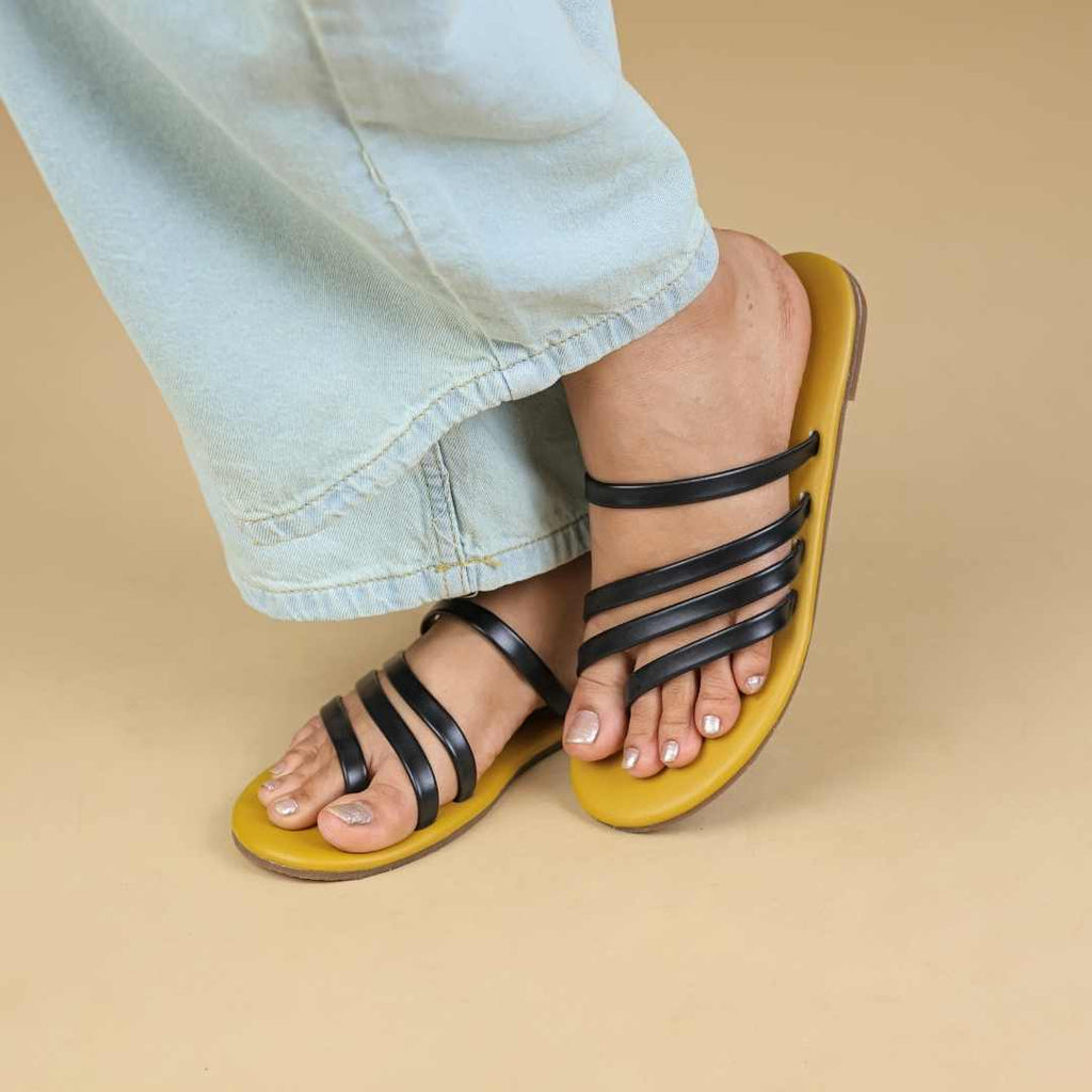 Zest Flats in  Yellow Black
