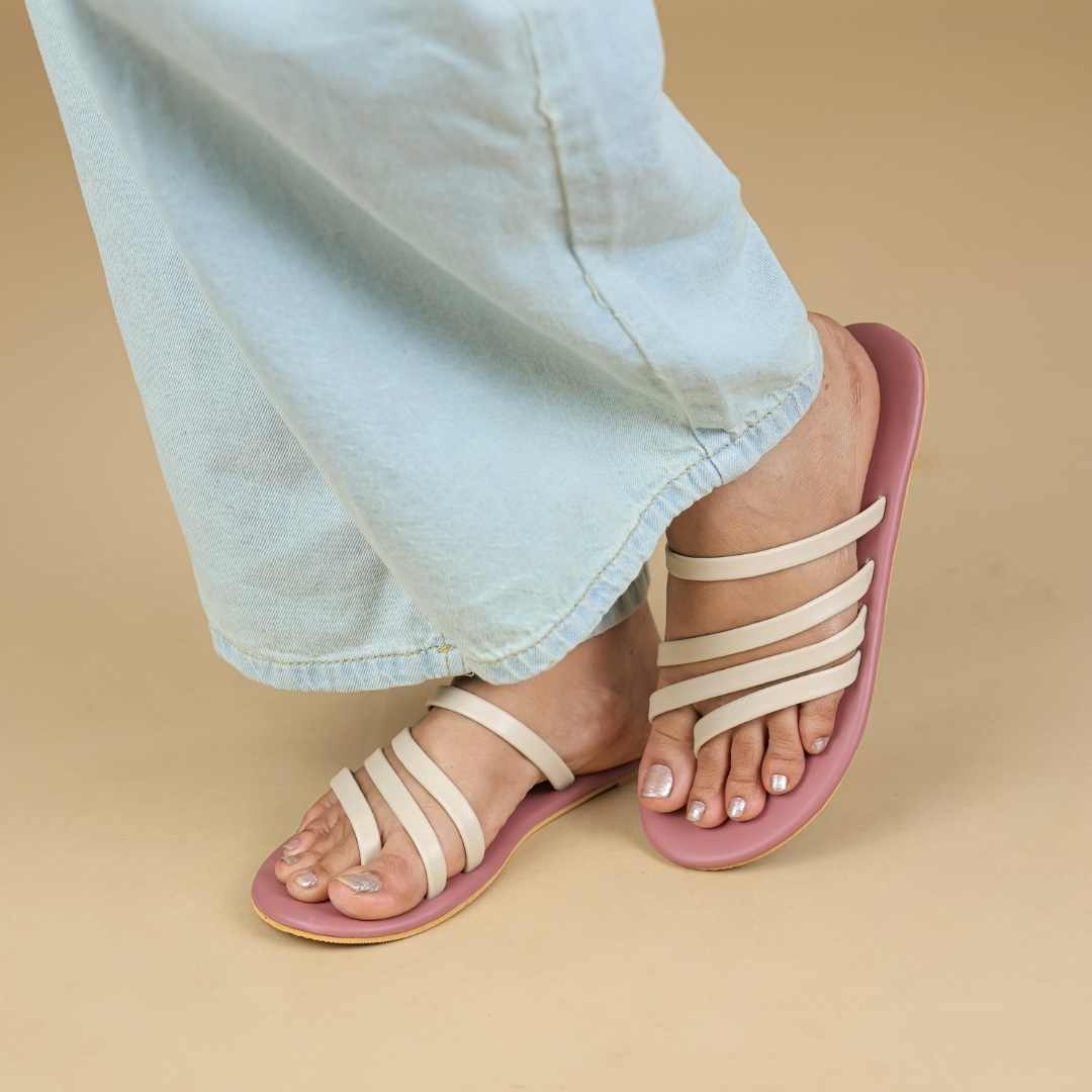 Zest Flats in Pink Offwhite