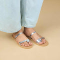 Capri Flats in Tan silver