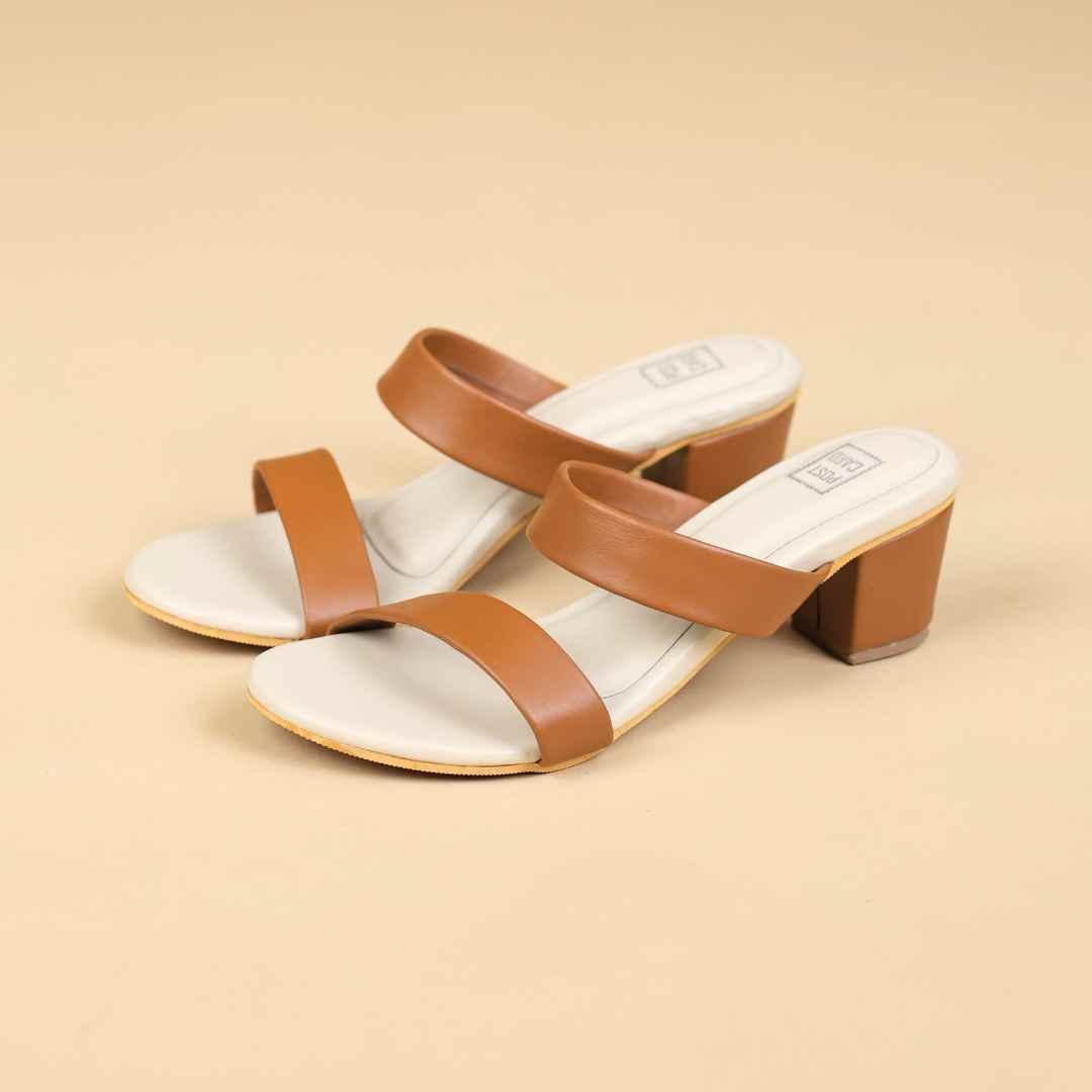 Duet jasmine Block Heels  Offwhite Soft Tan
