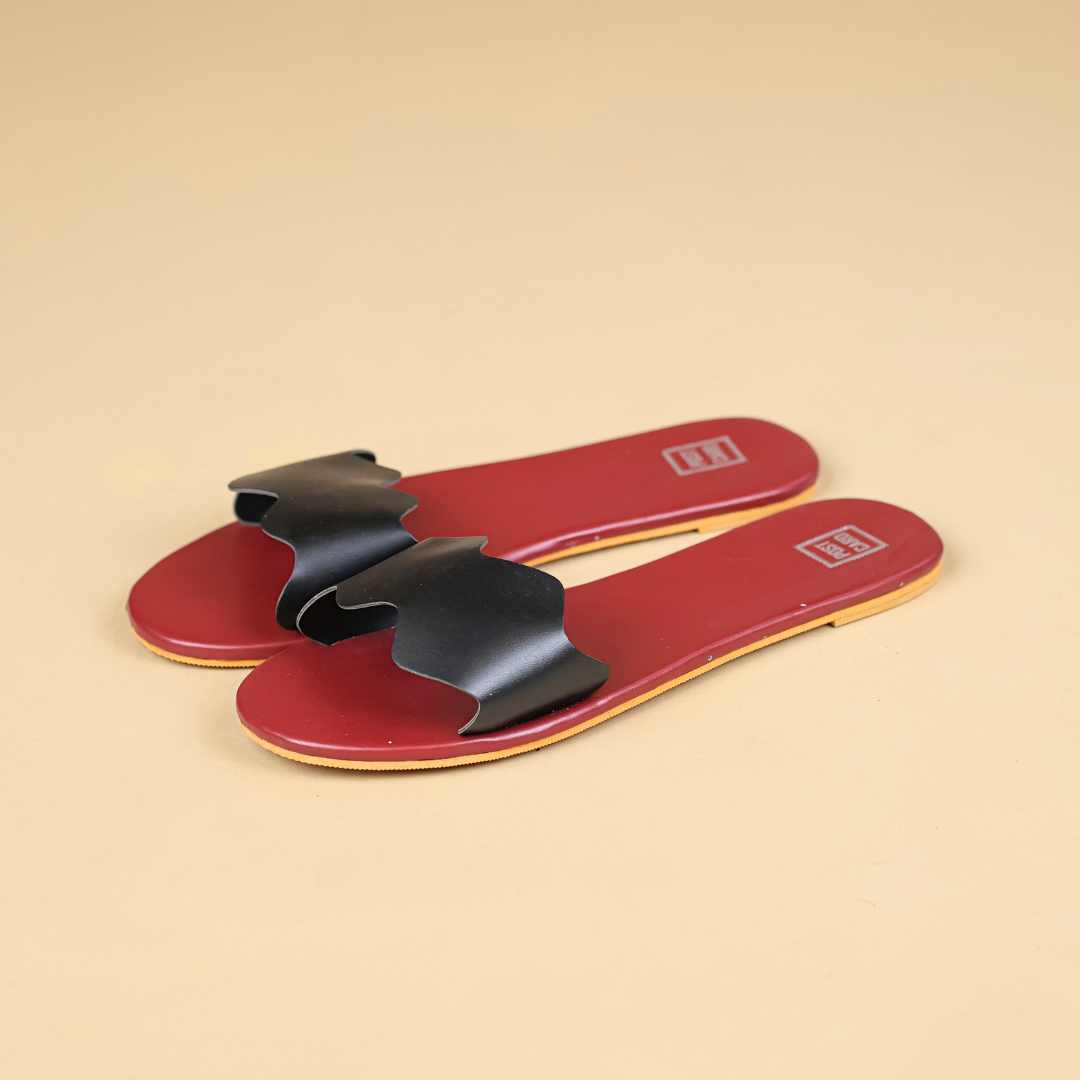 Moroccan Gladiola  flats  in Black