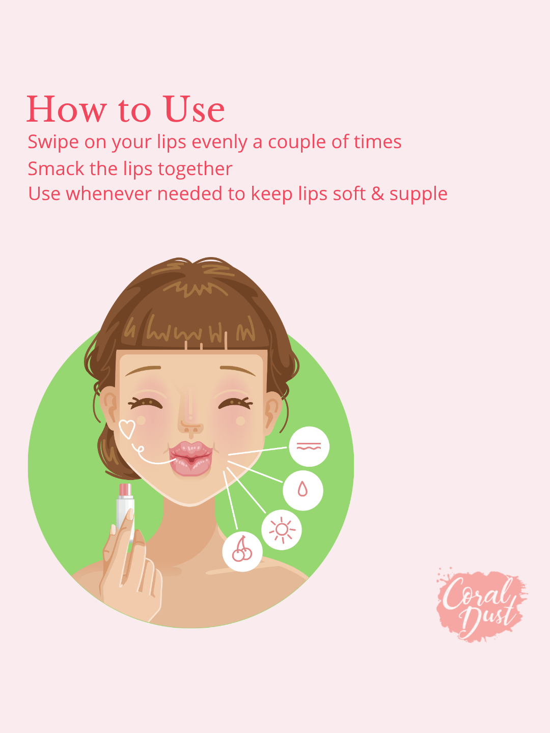 Lip Balm Strawberry - Coral Dust