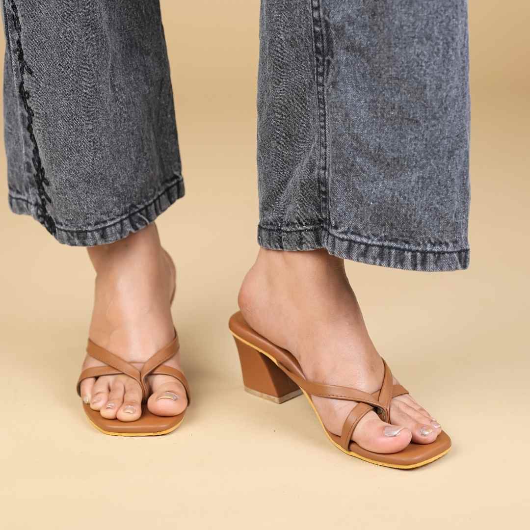 Duet Lena Block Heels Soft Tan
