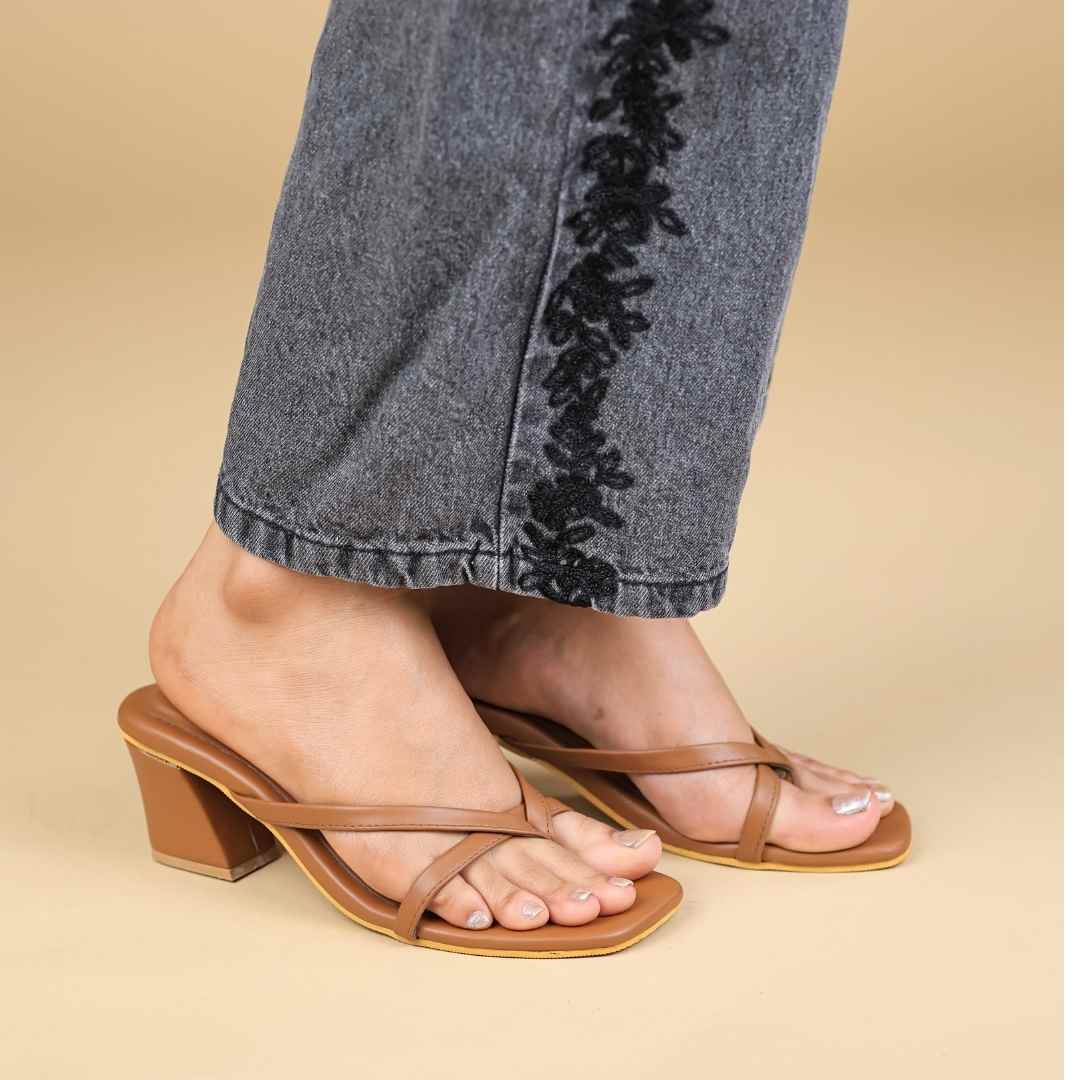 Duet Lena Block Heels Soft Tan
