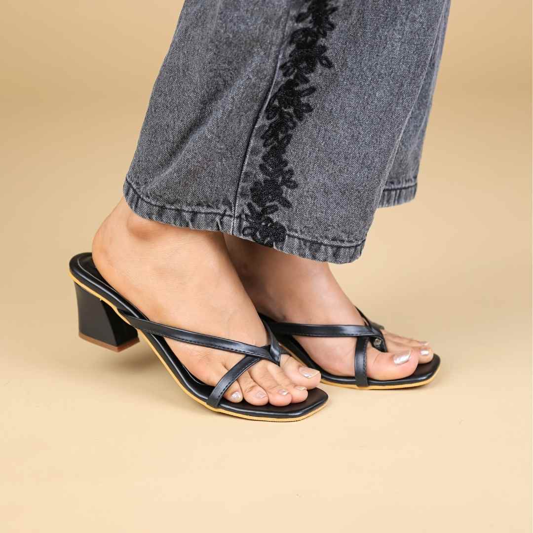 Duet Lena Block Heels Black