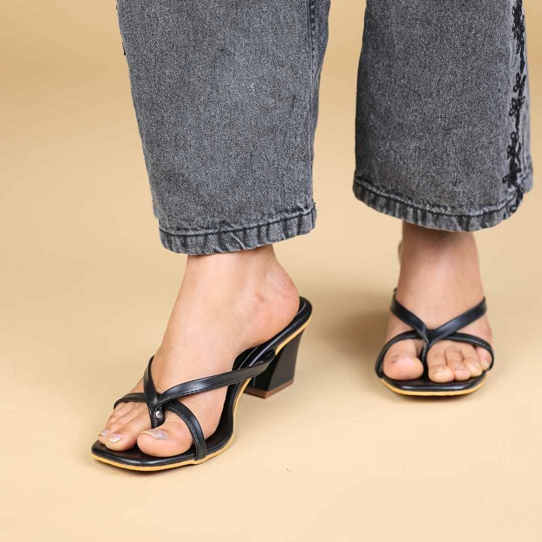 Duet Lena Block Heels Black