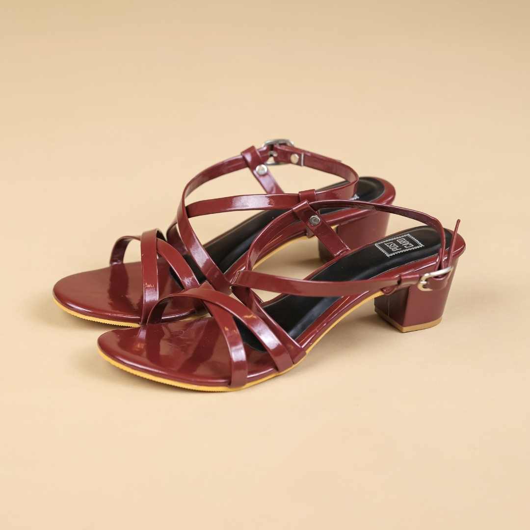 Duet Dune Block Heels in Maroon