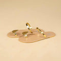 Heart Flats in Tan Gold