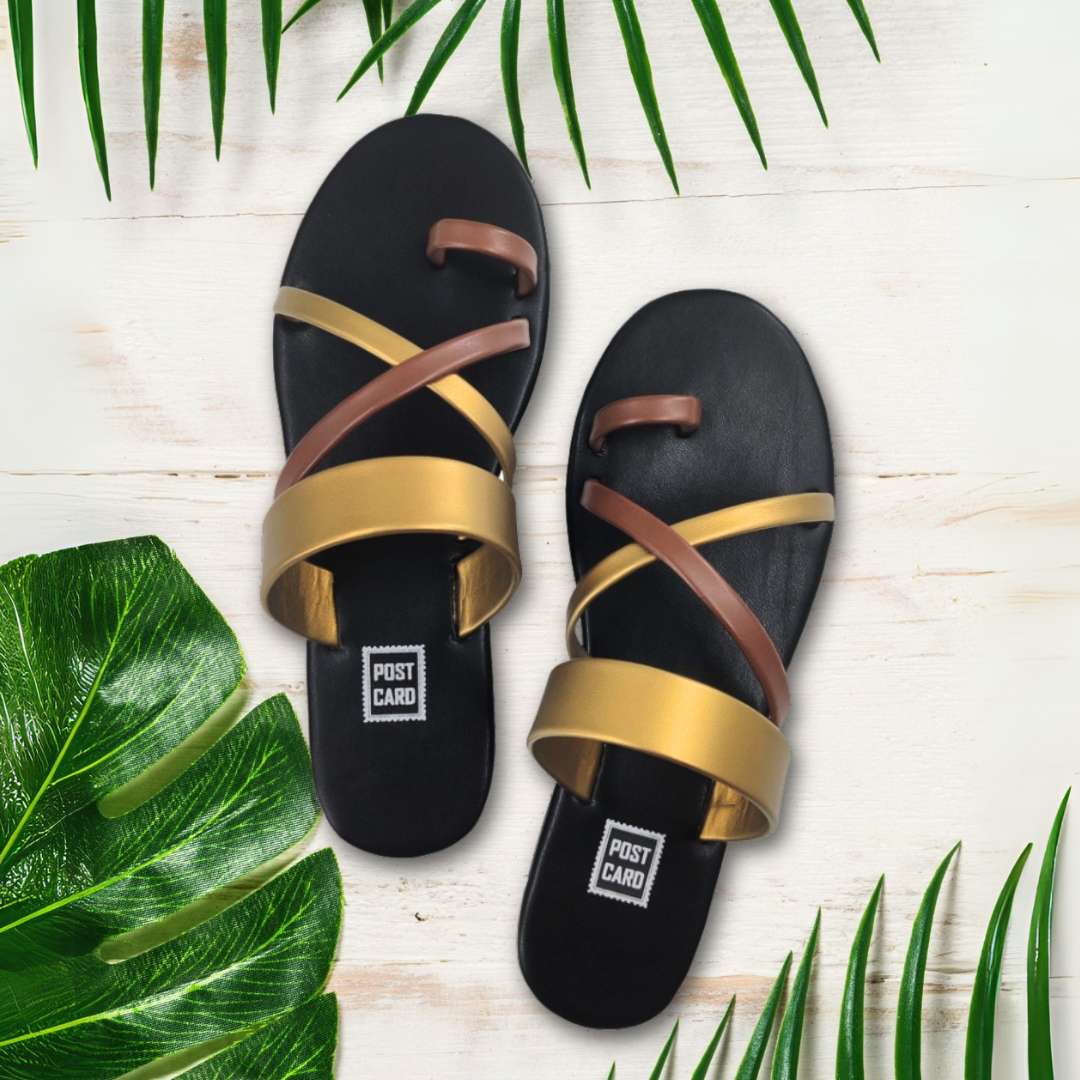 Milan Brown Antique In Flats