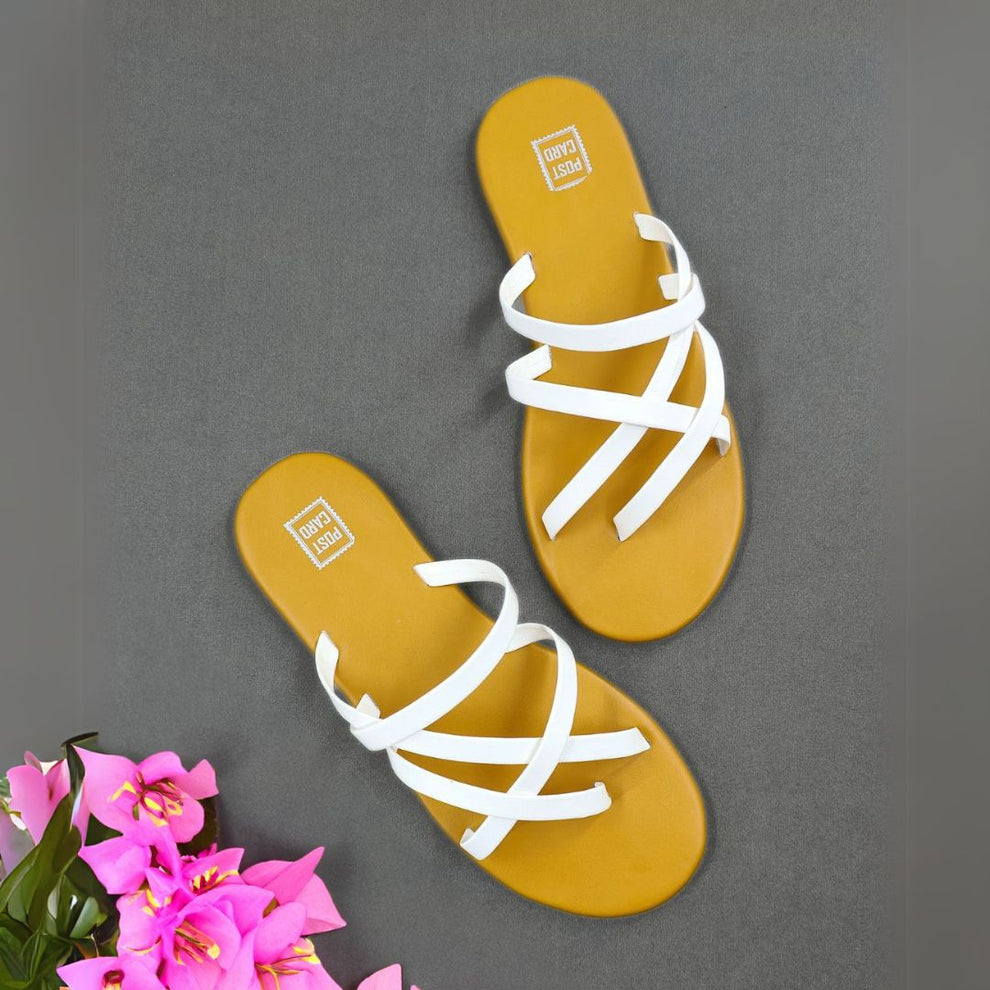 Alexa Yellow White Postcard