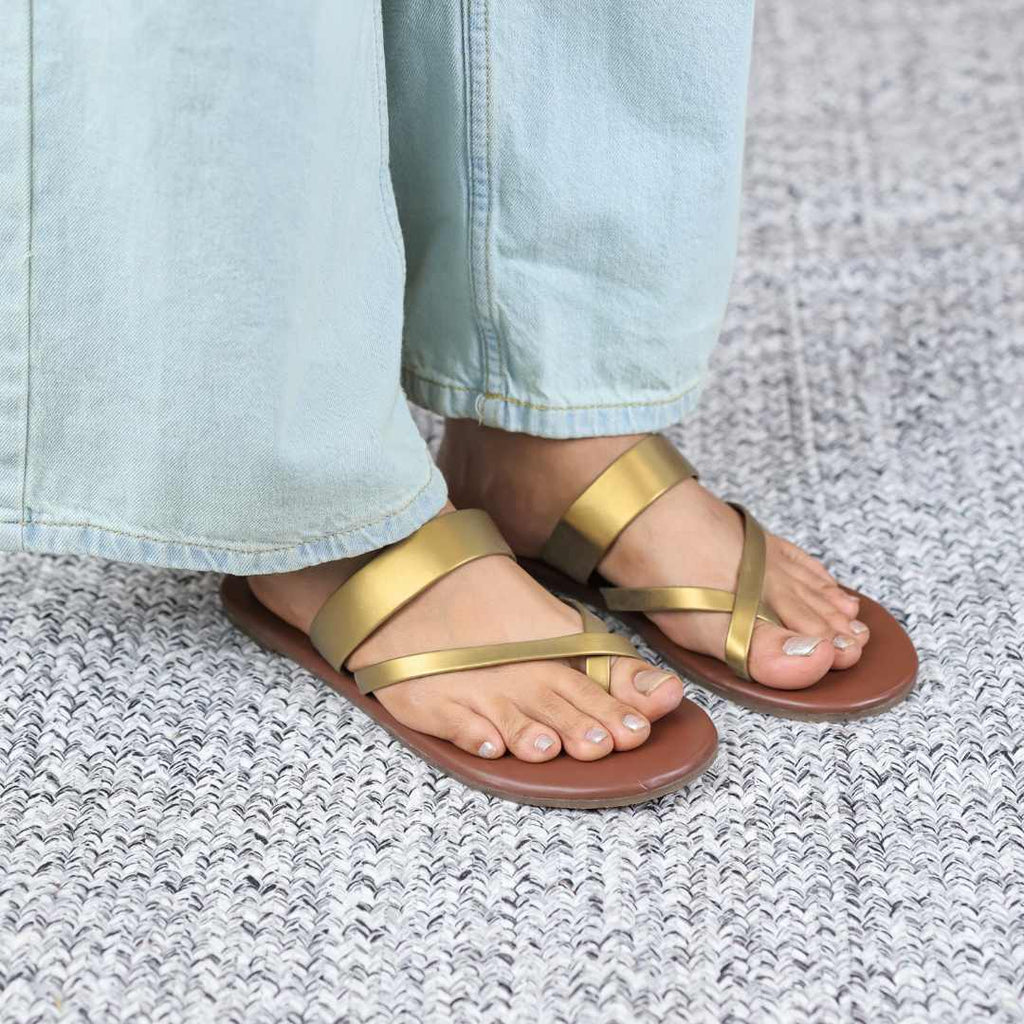 Orchid Flats in  Brown Antique